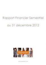 Rapport semestriel 2012-2013